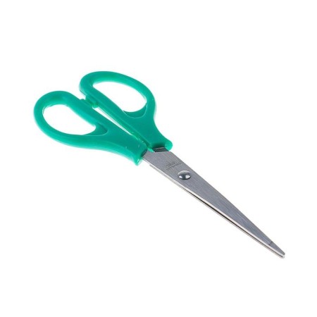 Office scissors 16 cm, plastic handles, on a blister, mix-2