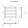 Terminus heated towel rail "Noto" P4, 500x500 mm, lower connection, chrome