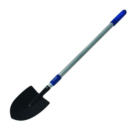 Baying shovel, acute, l = 90 cm, telescopic, metal stalk, without a handle