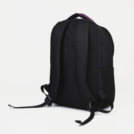 School backpack of textiles on lightning, rise, outer pocket, lilac color-3