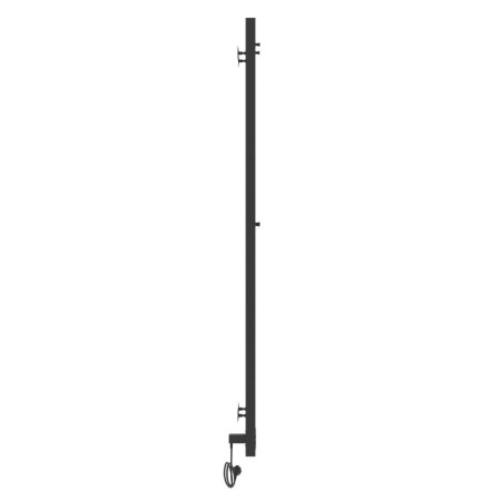 Electric heated towel rail Laris Prime Chekch, 80x1200 mm, 2 crossbars, left, black-12