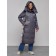 Coat insulated winter female, size 42, dark purple color