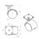 Furniture wheel, d = 75 mm, on the site, with a foot, with a latch, gray