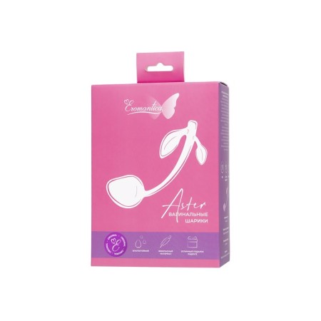 Eromantica Aster vaginal balls, silicone, pink, Ø 3.1 cm-3