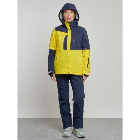 Ski costume female winter, size 42, yellow color-4