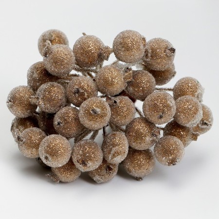 Decorative berries, gold, 7 × 6 × 7 cm, 40 berries-4