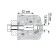 Anker bison, clogged, with a wedge, steel, yellow -pashed, M12x52 mm