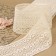 Knitted lace, 115 mm × 10 ± 1 m, beige color