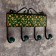 Ceramics hooks, iron "Classic" (4 hooks) 20x5x13 cm mix