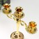 Summary Metal for 3 candles "Medalon" Gold 26x26x9.2 cm