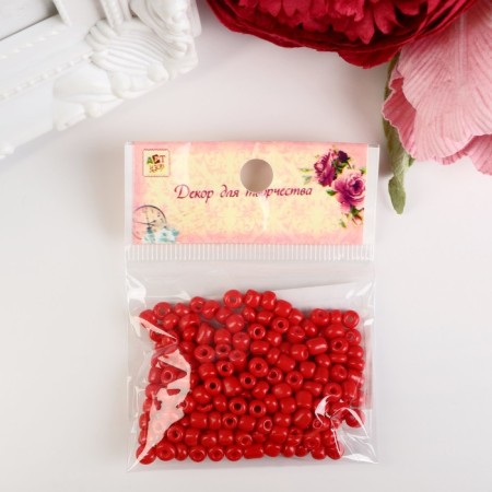 Round beads 6/0 "red" 20 g-3