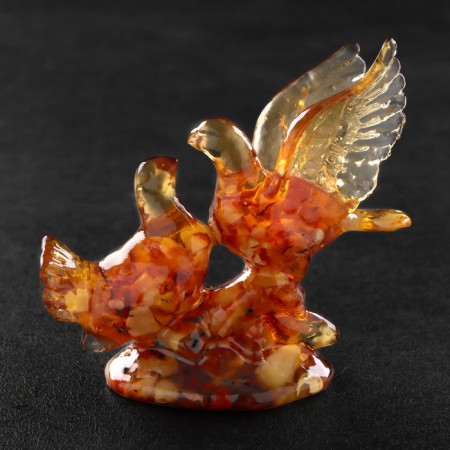 Souvenir "pigeons", large, amber-2
