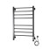 Domoterm electric heated towel rail "Cuba" P8, 500x800 mm, right, black matte