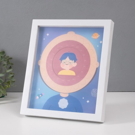 Photo frame plastic 9x9 cm "Dairy teeth" Blue 2x23x27 cm-4