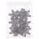 Decor "Snowflakes", set 9 pcs., Color silver