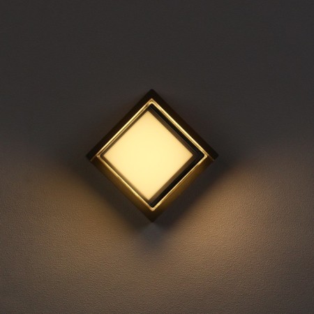 Facade lamp “City”, FSD-055, 5 W, 3000K, square, IP65, 220 V, plastic, black