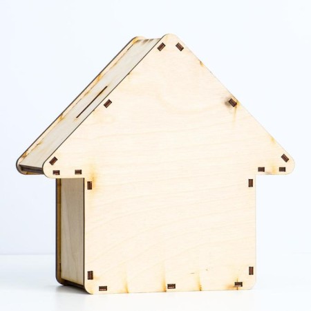 Souvenir "Pig a Pigging house", not painted, 20.5x20x9 cm, tree-1