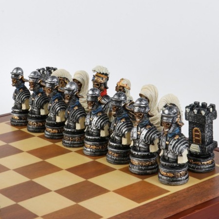 Chess wooden gift souvenir "Death Valley", 36 x 36 cm, King H-7.5 cm, paws H-6.5 C-3