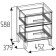 Cleat cabinet "Norwood 41", 452 × 379 × 588 mm, white color / chocolate nut