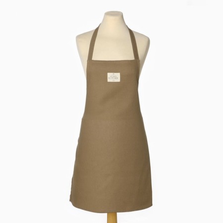 Apron Ethel ECO, olive color, 60x70 cm, 70% HL, 30% linen, 190 g/m2-6