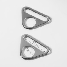 Half-ring-plastic for a bag, 15/25 mm, 2 pcs, silver color