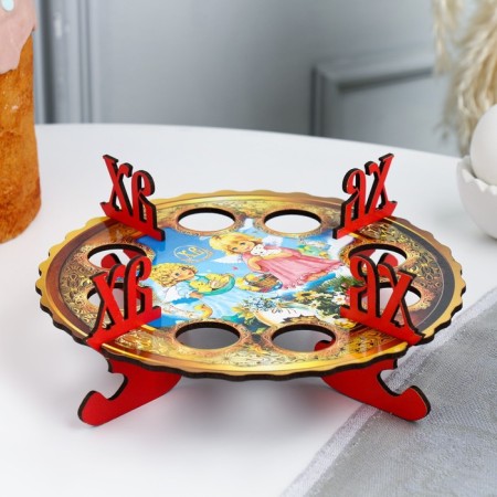 Easter stand for 8 eggs "Children of Angels", 19.5 × 19.5 cm-1