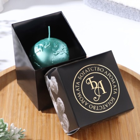 Figure candle "Shar. Planet", 6x5.5 cm, tiffany, in the box-2