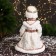 Snow Maiden "In a fur coat with sequins and a scythe" moves, 30 cm, beige-white