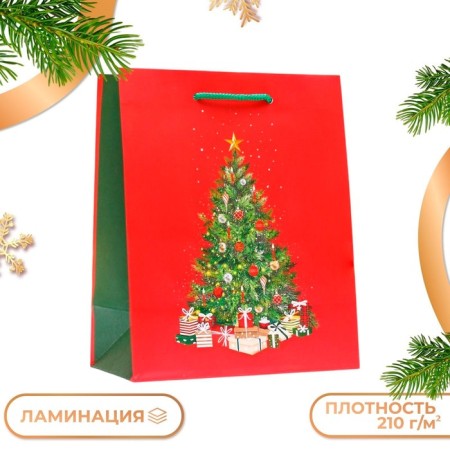 Gift package "Big Christmas tree", 18 x 22.3 x 10 cm