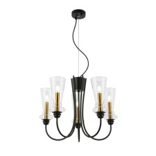Светильник подвесной Evoluce. SLE112403-05. Rammo. 5х40 Вт, E14, 54х54х44 см, цвет чёрный
