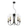 Suspended EVOLUCE lamp. Sle112403-05. Rammo. 5x40 watts, E14, 54x54x44 cm, black color