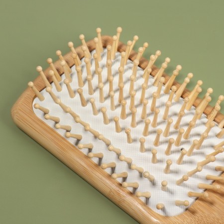 Massage comb “Bamboo”, wide, bamboo, 8 × 25 cm, color “Light Wood”-2