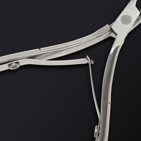 Manicure nippers for the cutter “Premium”, double spring, 10.6 cm, blade length - 6 mm, on the blist, silver color-9