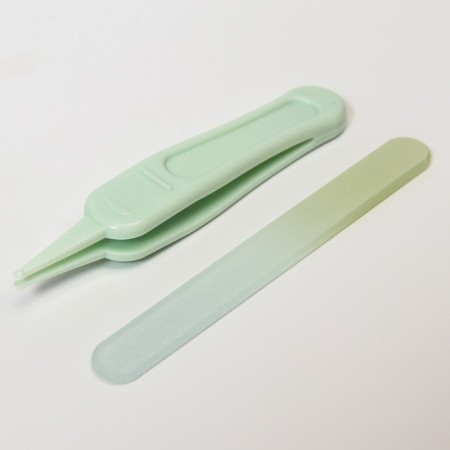 Manicure children's “Owl”: scissors, tweezers, saw, tweezers, turquoise color-5