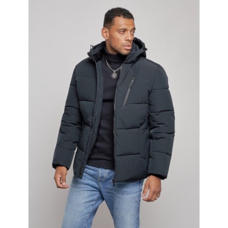 Male Winter jacket, size 56, dark blue color-8