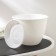 Flower pot with the pallet "Corsica", 1.8 l, d = 17, white color