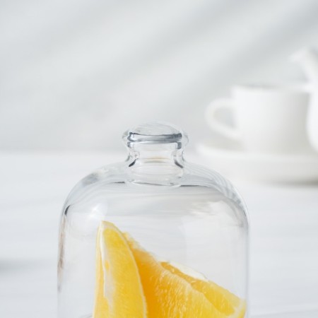 Glass Lemon Basic, with a lid-3