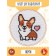 Corgi creativity set, embroidery