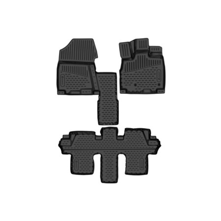 3D mats in a salon for Honda Freed (II) 2016-, P.R. For captain’s seats, compactiven, 3 pcs.