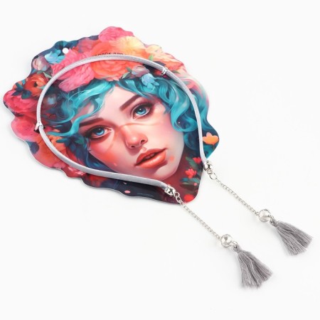 Hair rim with decorative elements Beauty, 0.8 x 13 x 24 cm-2