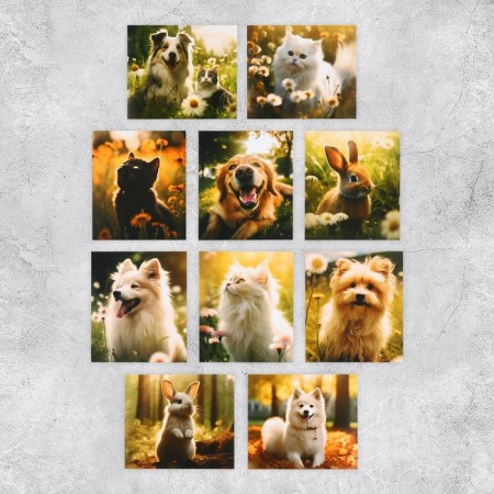 Stickers Set "Best Friends", 6 x 7 cm, 10 pcs