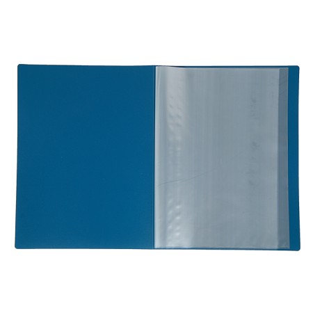 Folder with 10 A4 inserts, 500 microns, calligrata, texture "Sand", blue-1
