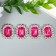 Decor for creativity Metall "Medallion octagonal" bright pink crystal rhinestones 2x1.5cm