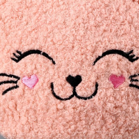 Soft children's bag "kitten", 15*13 cm, pink color-3