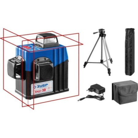 Laser bison Cross 3D 34908-2, 3x360 °, 20m/70m, acc. +/- 0.3 mm/m, tripod-10
