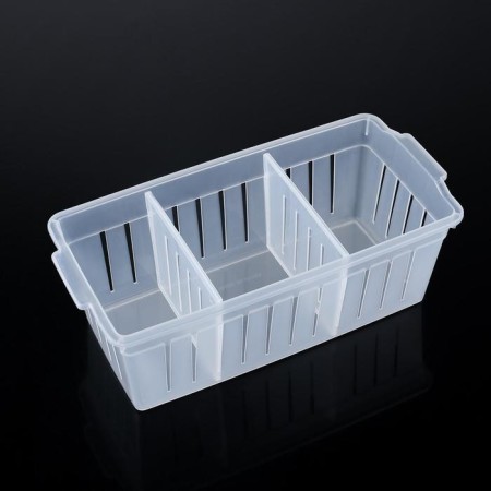 Solvement Plastic organizer for storage, 30.5 × 14.5 × 10.5 cm, with removable partitions, mix of mix-7