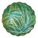 Glass dish with wavy edges "leaves", d = 305 mm, green / gold color
