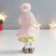 Souvenir Polystone Suspension "Girl in a pink jacket with a hood" 6x5x13 cm