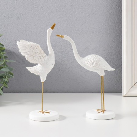 Souvenir Polystone "White Heron" mix 16.5x5.6x5 cm
