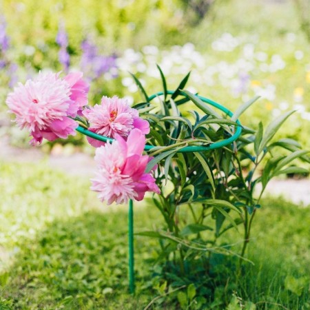 Builder for flowers, d = 40 cm, h = 80 cm, leg d = 1 cm, metal, green-3